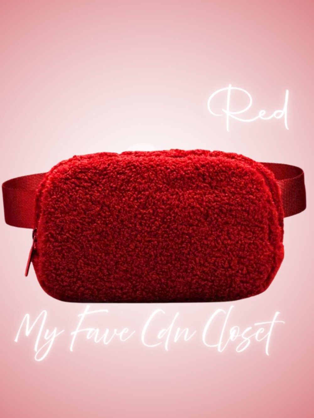 NEW RED Crossbody SHERPA Belt Bag